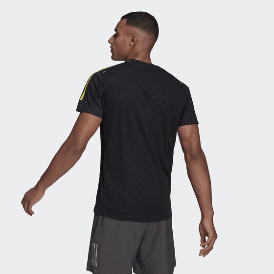 adidas OWN THE RUN 3-STRIPES RUNNING TEE - Grey | adidas India